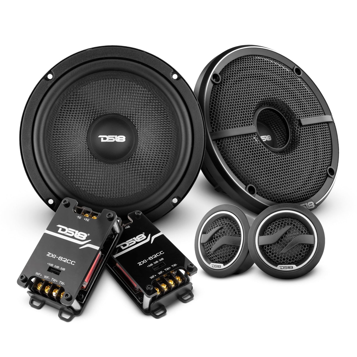 ZXI 6.5" 2- Way Component Speaker System with Kevlar Cone | 120 Watts Rms 4-Ohm