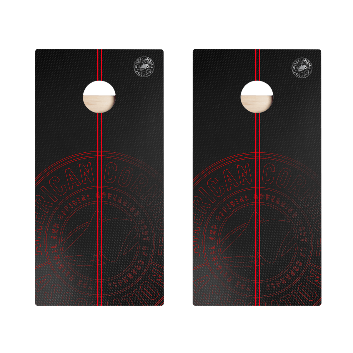 ACA Logo Red Stripes Star Cornhole Boards