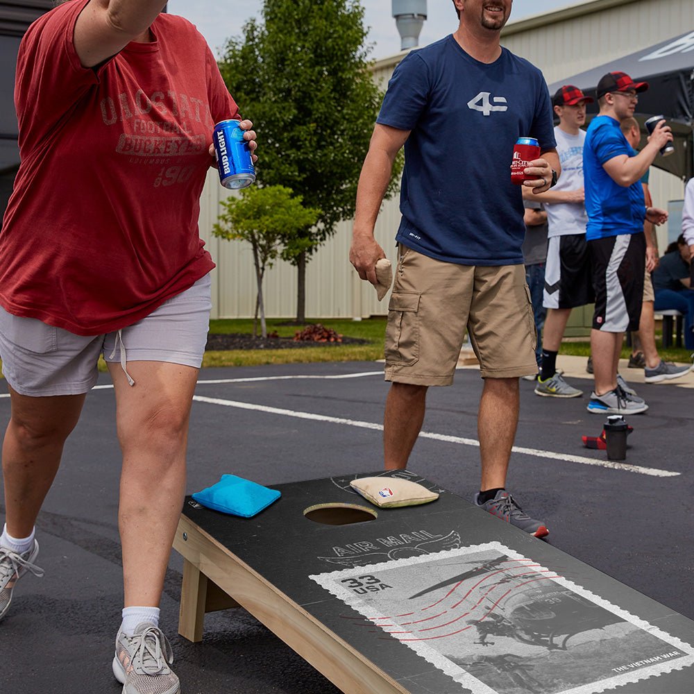 Airmail Stamp Star Cornhole Boards