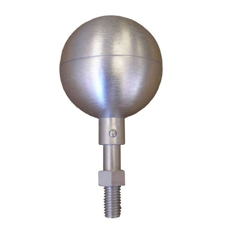 Aluminum Silver Flagpole Ball Topper