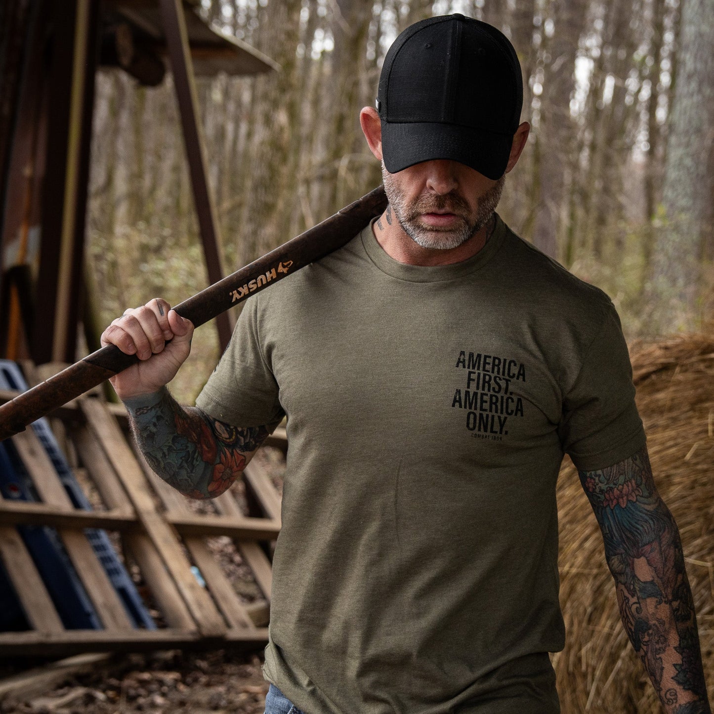 America First. American Only. Men's T-Shirt
