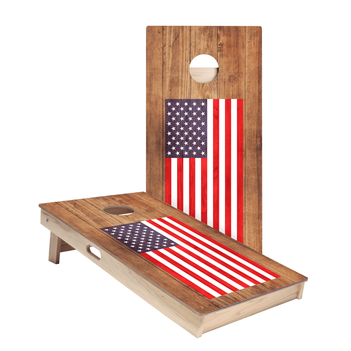 American Flag Star Cornhole Boards