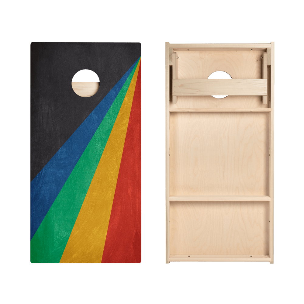 Angled Stripes Star Cornhole Boards