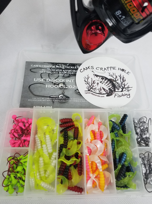 Cam's Complete 6'2" (8+1 BB Ball Bearing Reel) Magic Stix Curly Tail Combo  Special