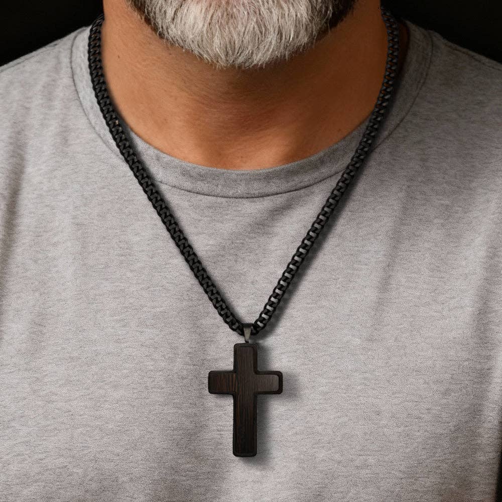 Never Forgotten Legacy Urn Cross Necklace - Helps Pair Veterans With A Service Dog Or Shelter Dog