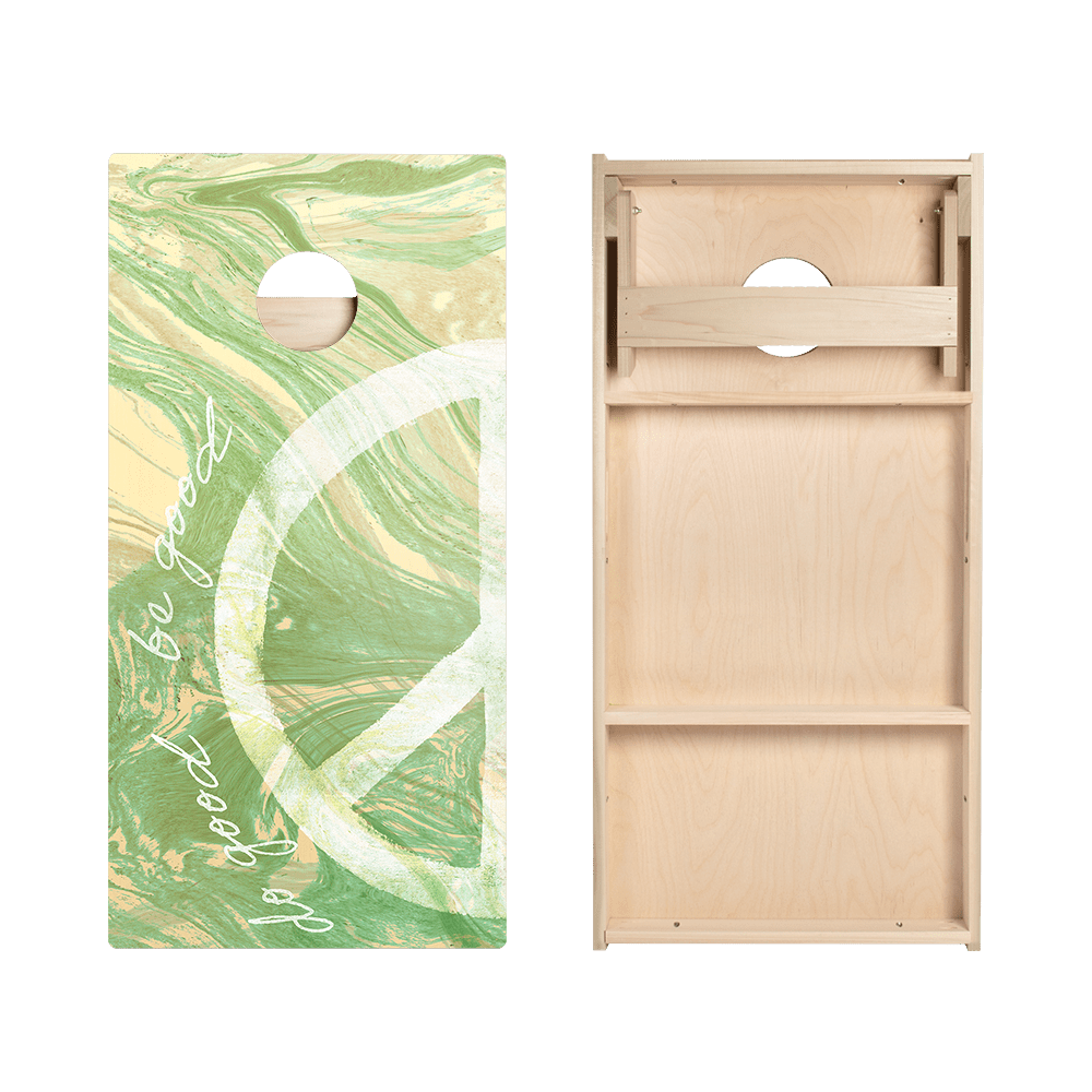 Be Good, Do Good Peace Star Cornhole Boards