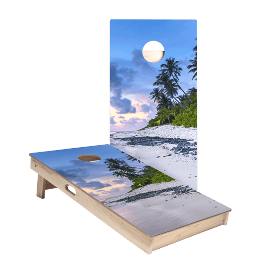 Beach Scene Star Cornhole Boards