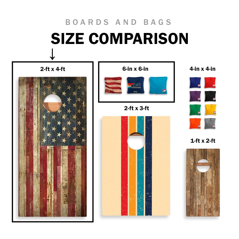Beachy Blue Grid Star Cornhole Boards