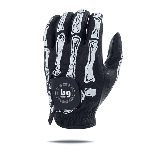 Black Bones Skeleton Mesh Golf Glove