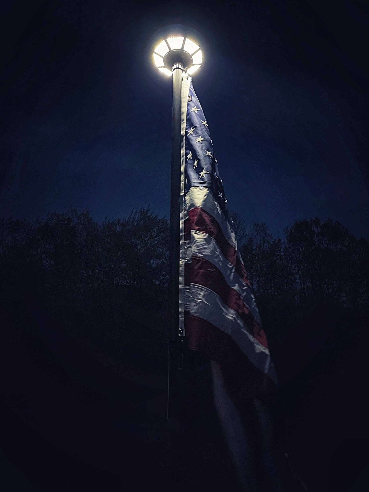 TelePatriot 800 Series Solar Flagpole Light - 200 LED Waterproof IP65