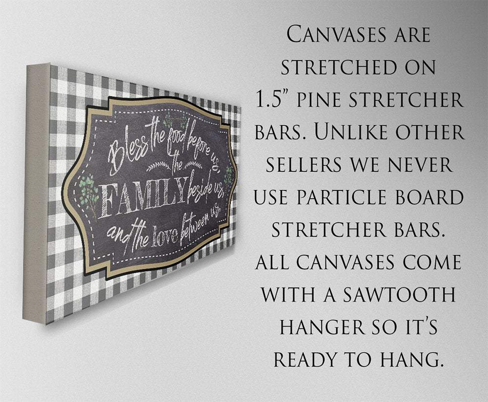 Bless The Food Before Us - Canvas