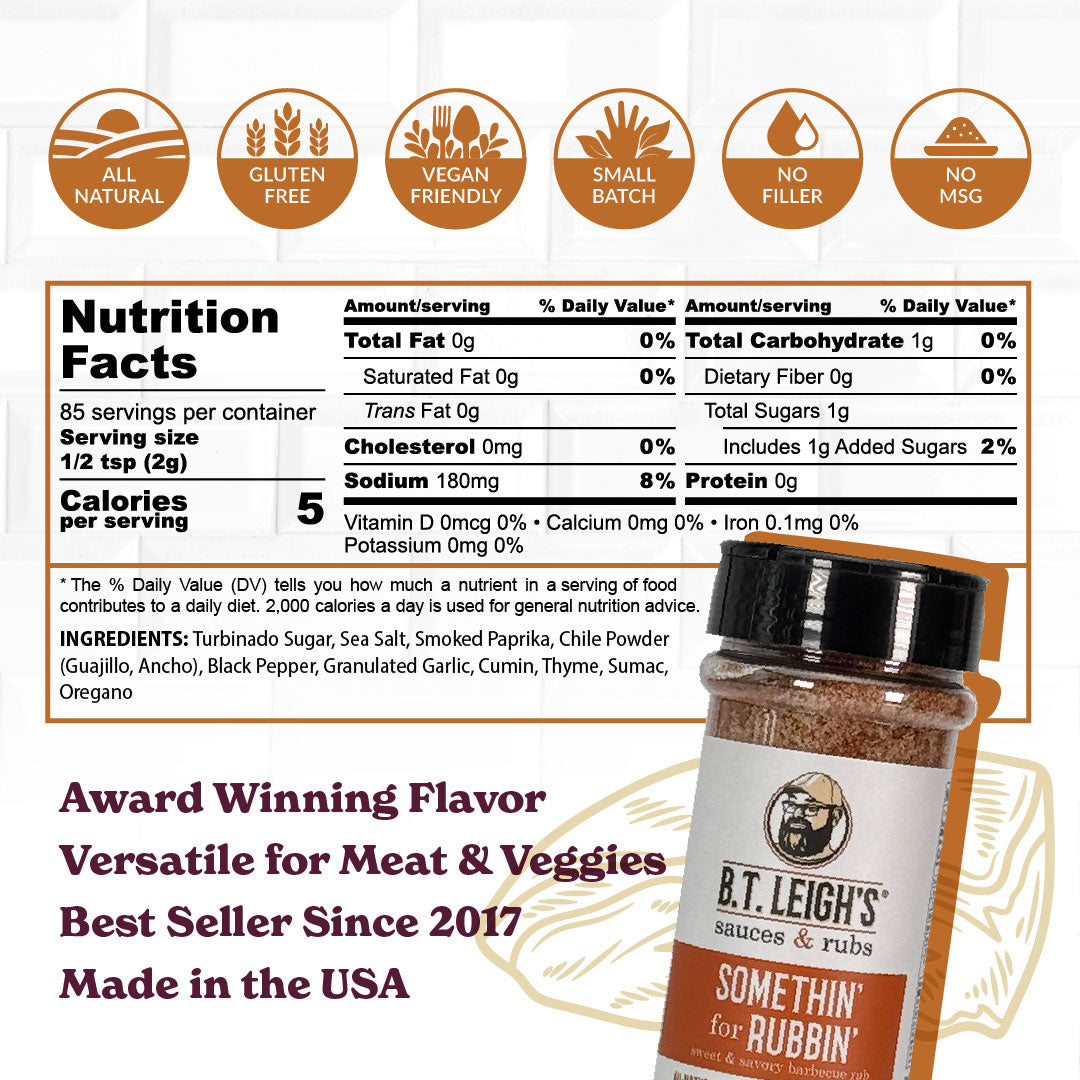 Somethin' For Rubbin' - Sweet & Savory Barbecue Rub