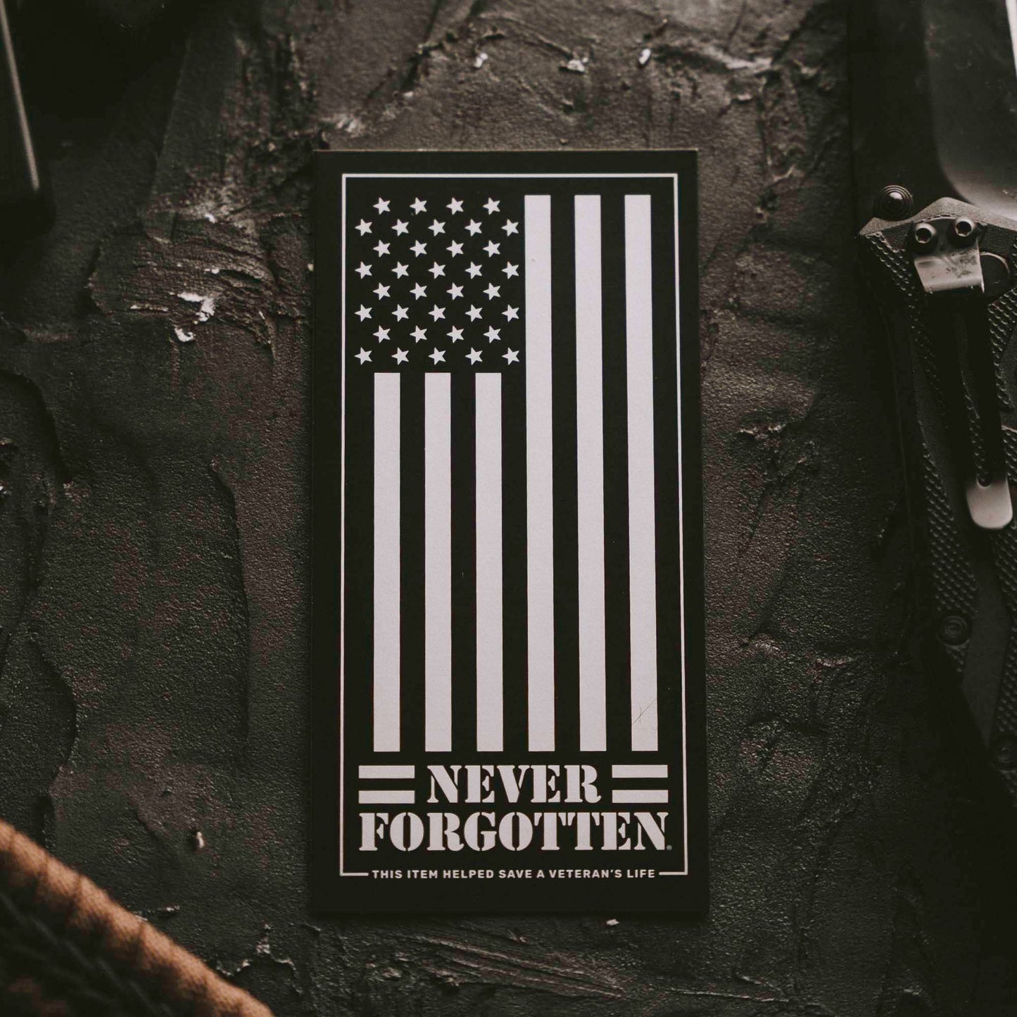 Never Forgotten Black Paracord Bracelet: Helps Pair Veterans With A Service Dog Or Shelter Dog -Faire