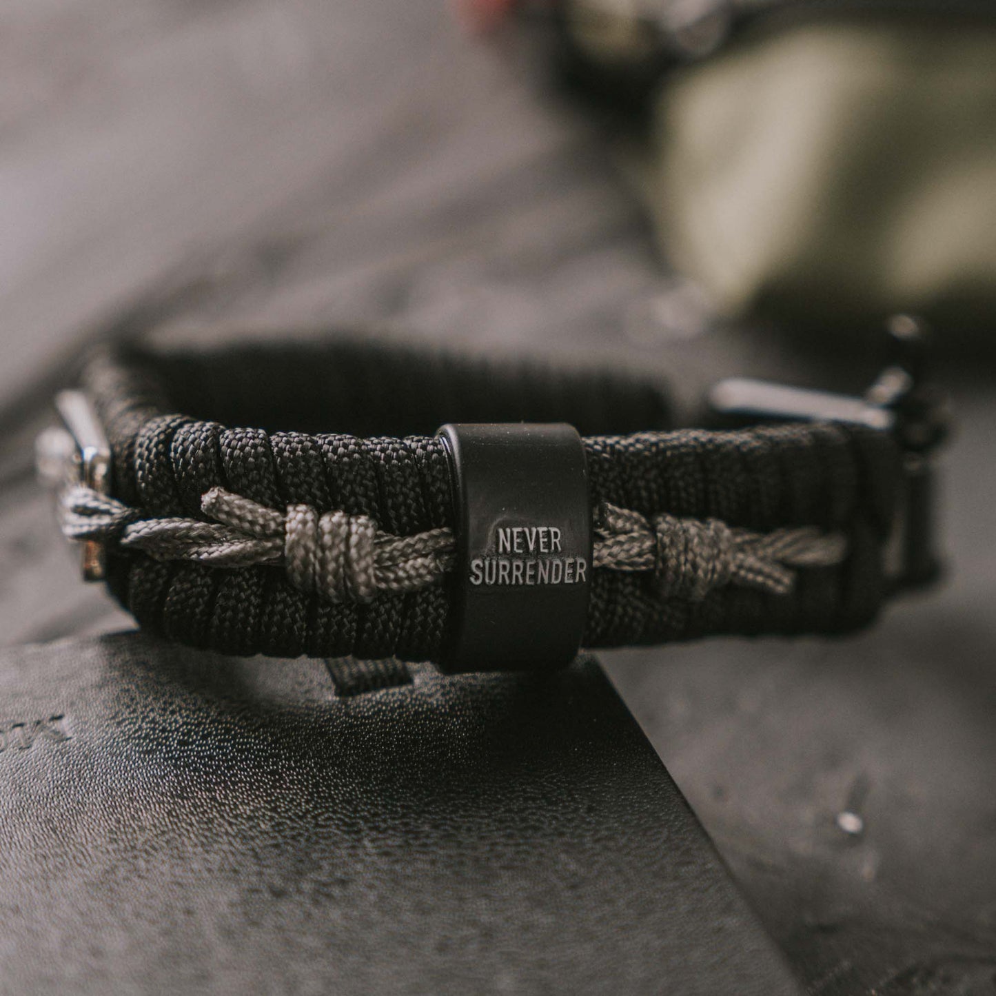 The Hero Company- Never Surrender Barbed Wire Paracord Bracelet: Helps Pair Veterans With A Service Dog Or Shelter Dog