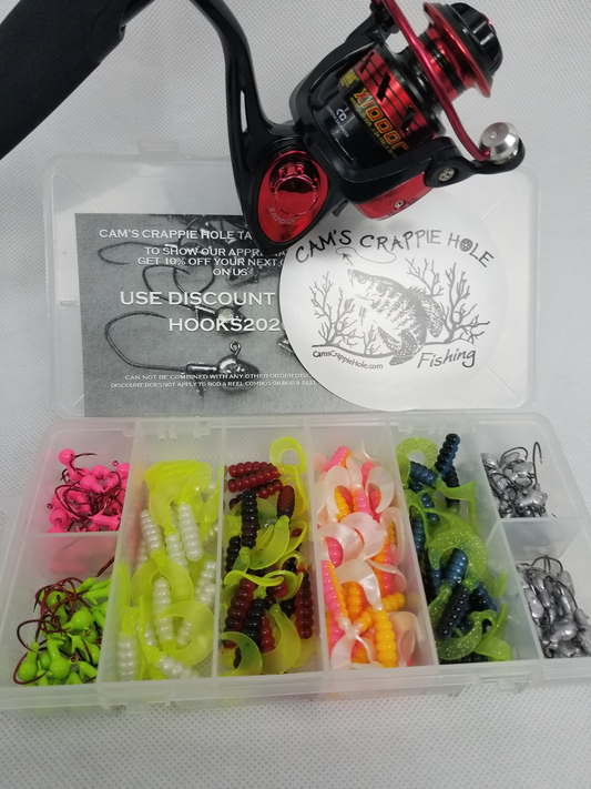 Cam's Complete 6'6" (8+1 BB Ball Bearing Reel) Magic Stix Curly Tail Combo  Special