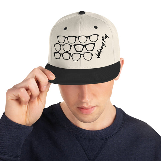 Fly Frames Snapback Hat - Creme/Black