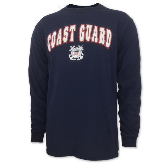 Coast Guard Arch Seal Long Sleeve T-Shirt (Navy)