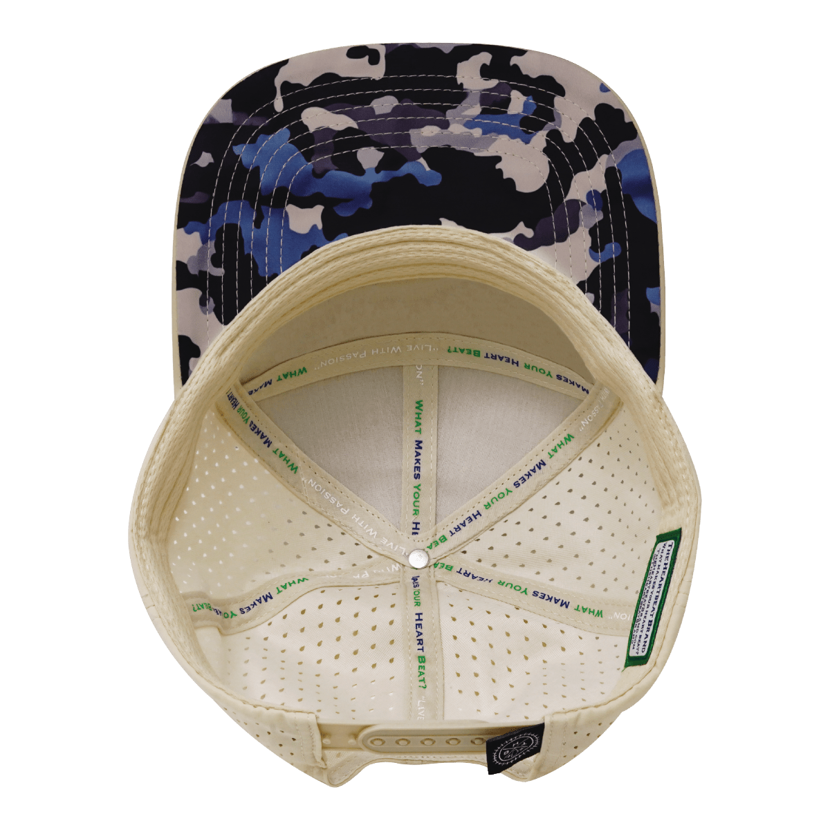 Color Vibes Hat - Flat Bill - Dusk Camo - Cream / Charcoal - Laser Mesh