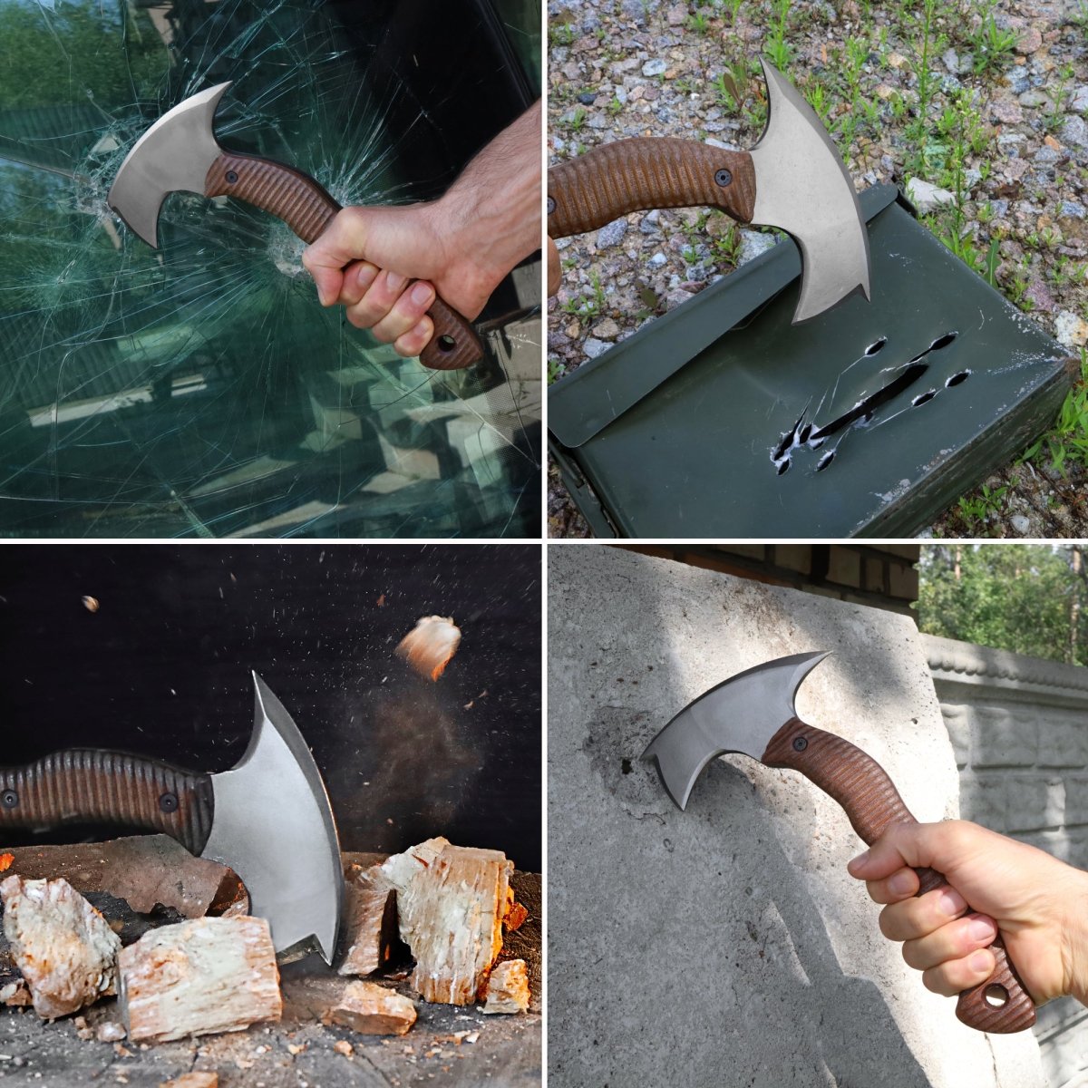 Compact tomahawk "Mingan" with polymer composite handle