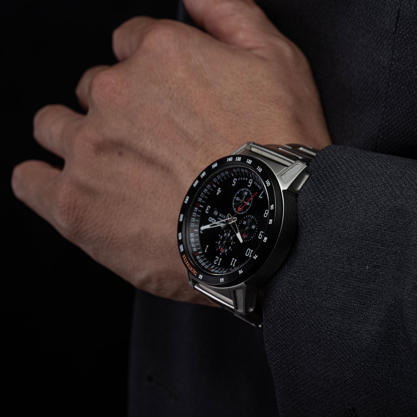 CR-01 - Chrono Watch with Metal Bracelet