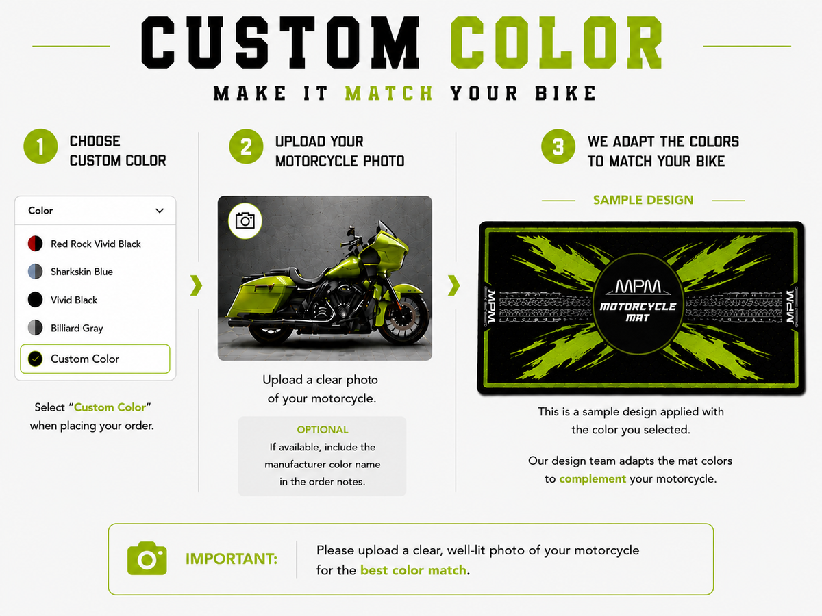 MPM Motorcycle Mat for Touring Motorcycle "Find Your Freedom on the Street" - MM4313