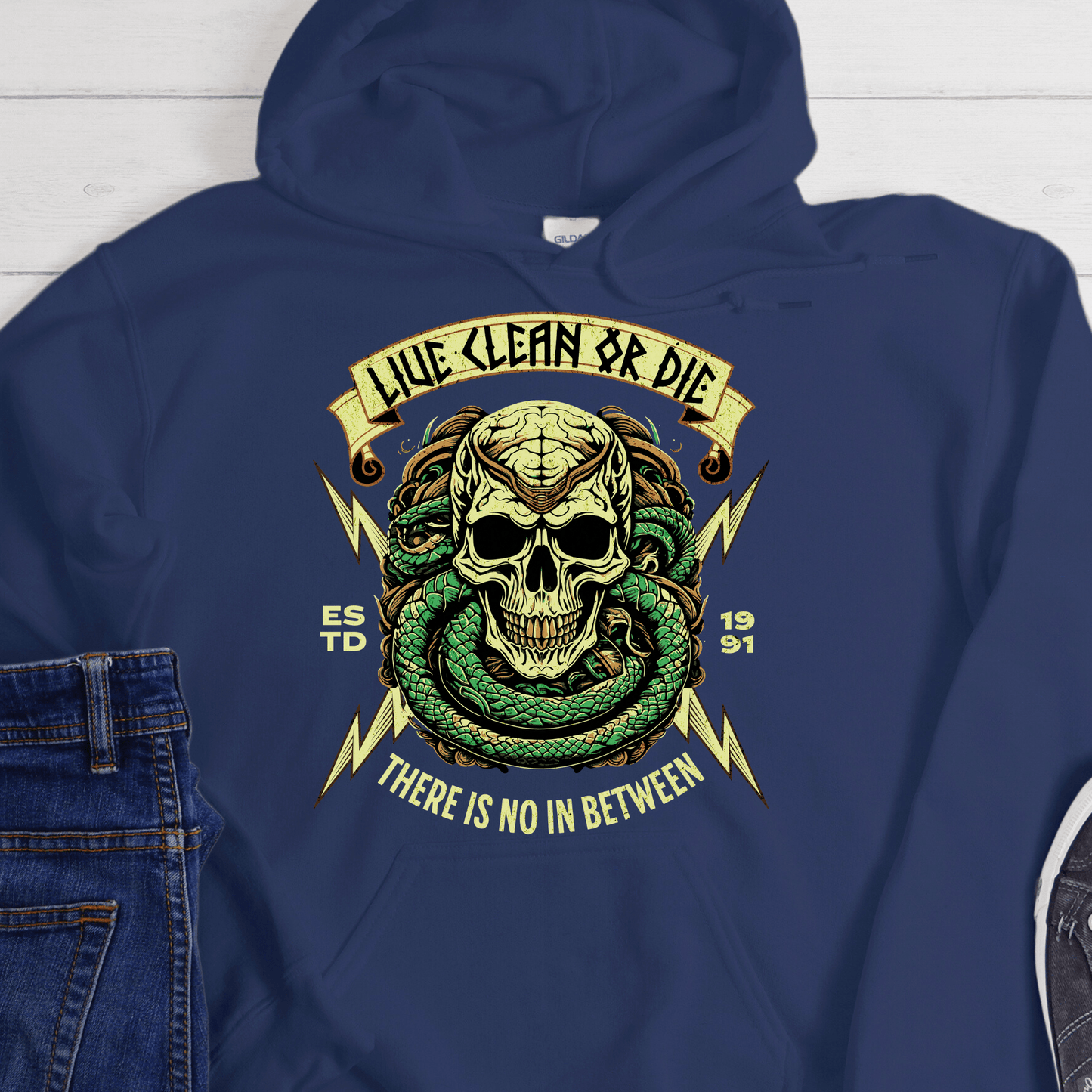 Custom Recovery Hoodie | Inspiring Sobriety |  Live Clean Or Die