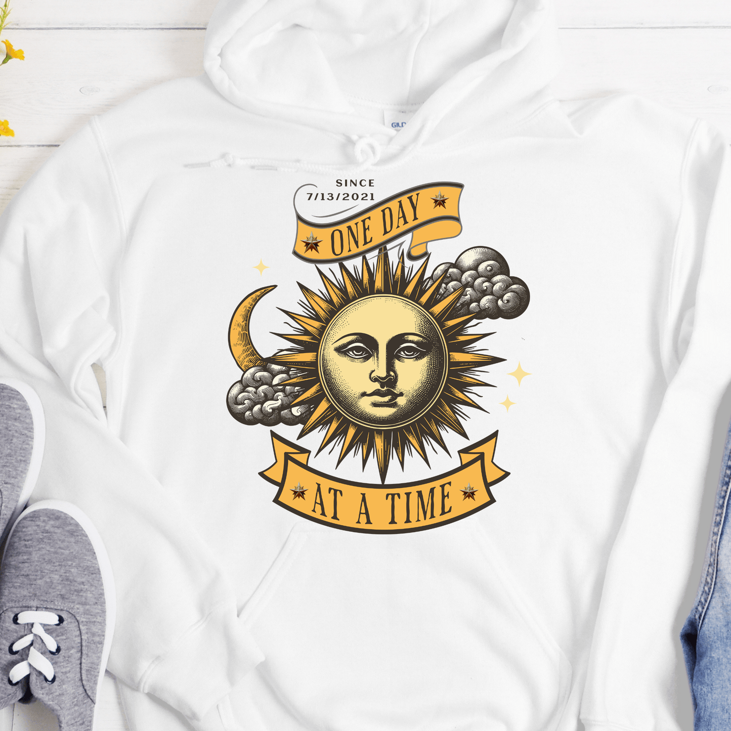 Custom Recovery Hoodie | Inspiring Sobriety |  One Day at a Time