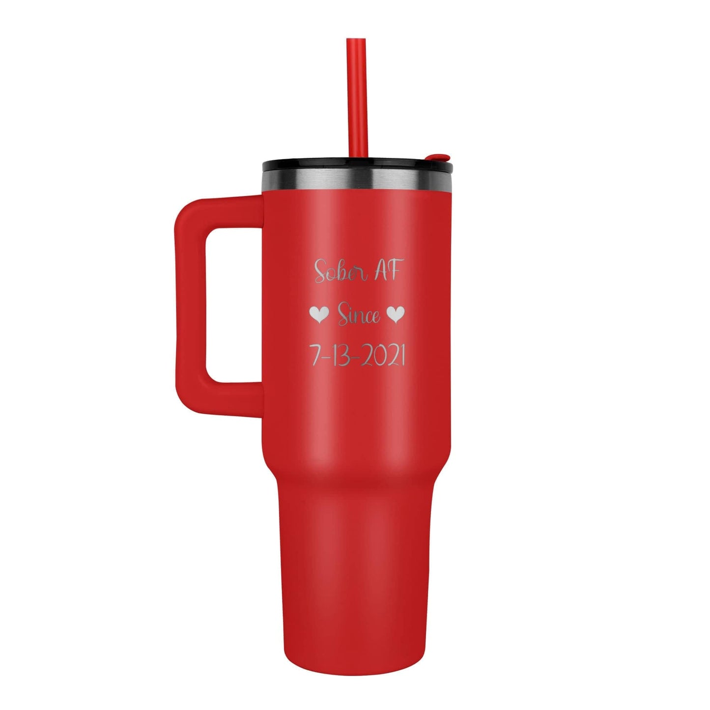 Custom Recovery SS Tumbler | Inspiring Sobriety | Sober AF Since