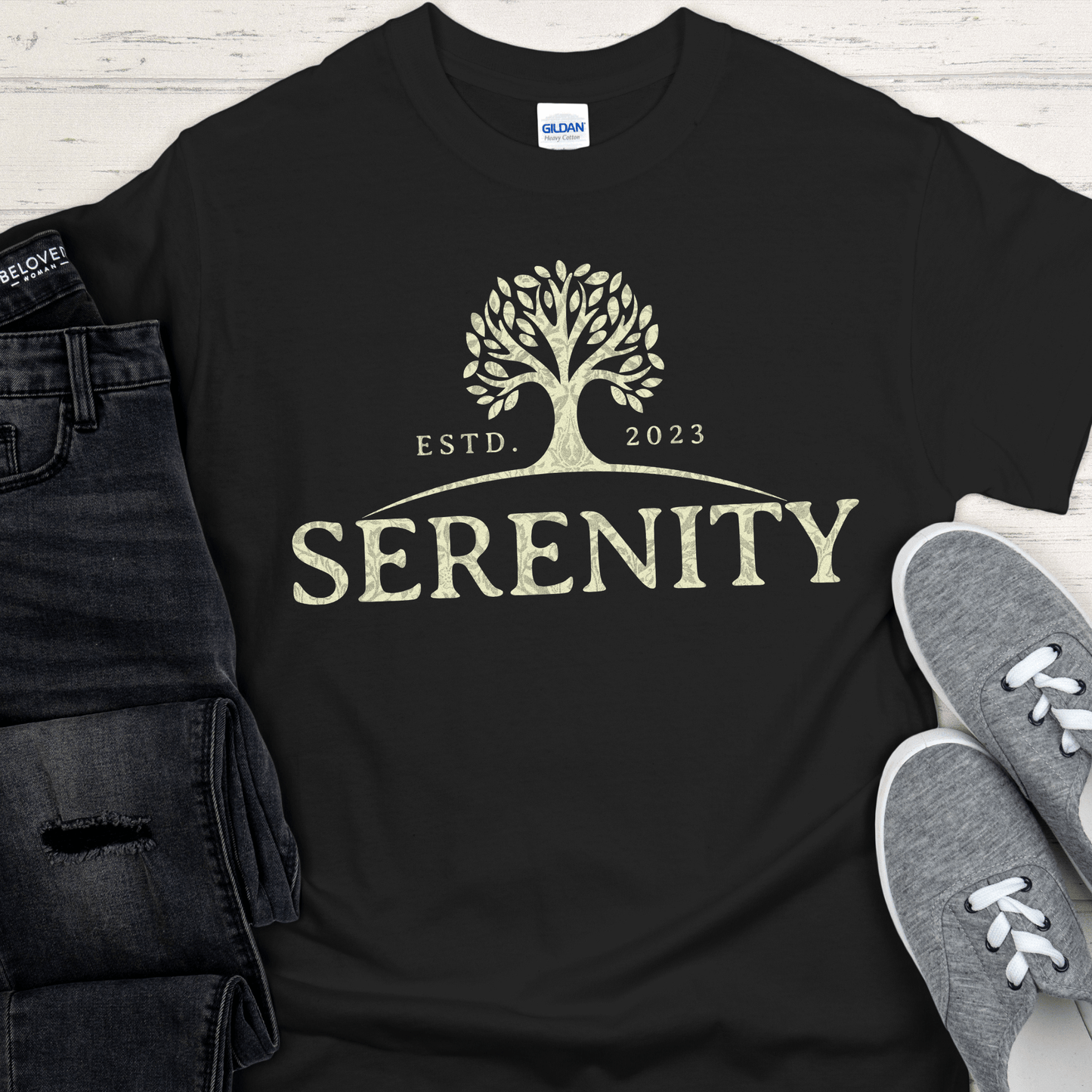 Custom Recovery T-Shirt | Inspiring Sobriety | Serenity Established