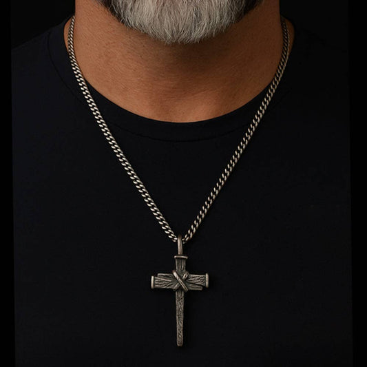 Nailed to the Cross Galatians 2:20 Necklace - Helps Pair Veterans With A Service Dog Or Shelter Dog