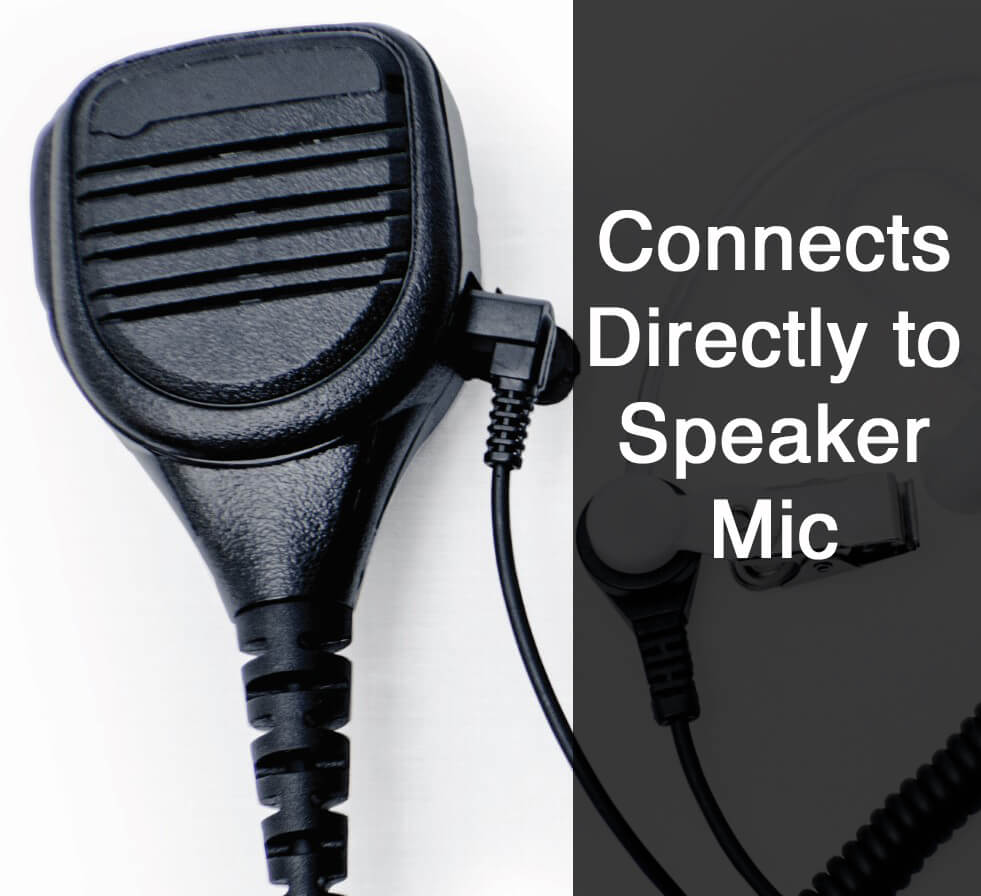 2.5mm Listen Only Made in the USA OTTO Radio Earpiece Clear Tube - EF Johnson, Harris, M/A Com, Otto, Tait - Connects To Speaker Mic