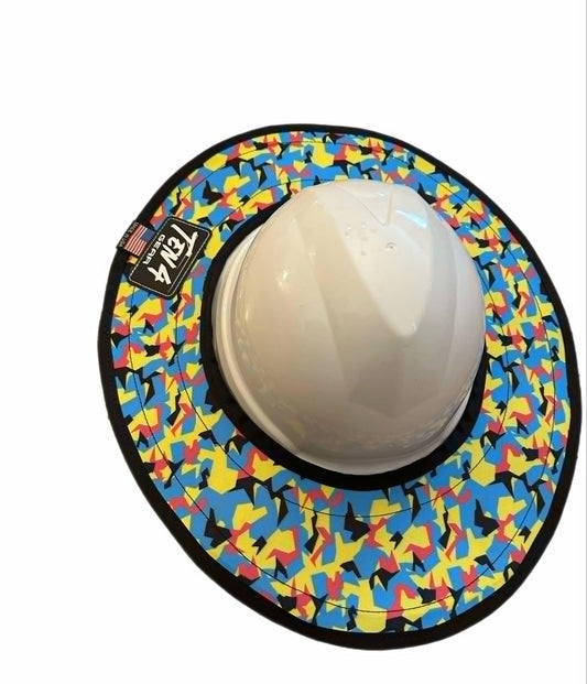 Pop Rocks Hard Hat Sun Shade Visor – Water-Resistant Worksite Visor for Full Brim & Kask Hard Hats