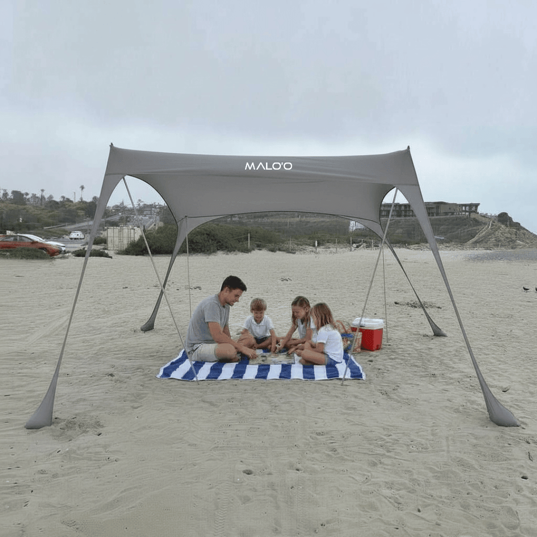 DualShade 10x10 Beach Canopy – Instant Sun Shelter & Vehicle-Mounted Awning