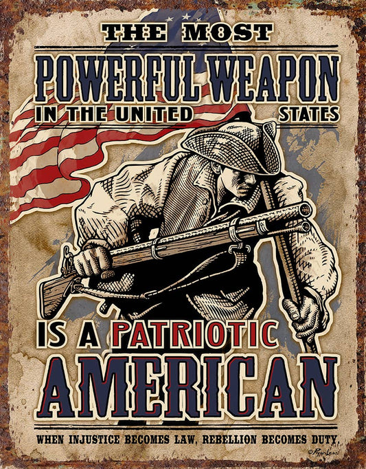 Patriot Tin Sign