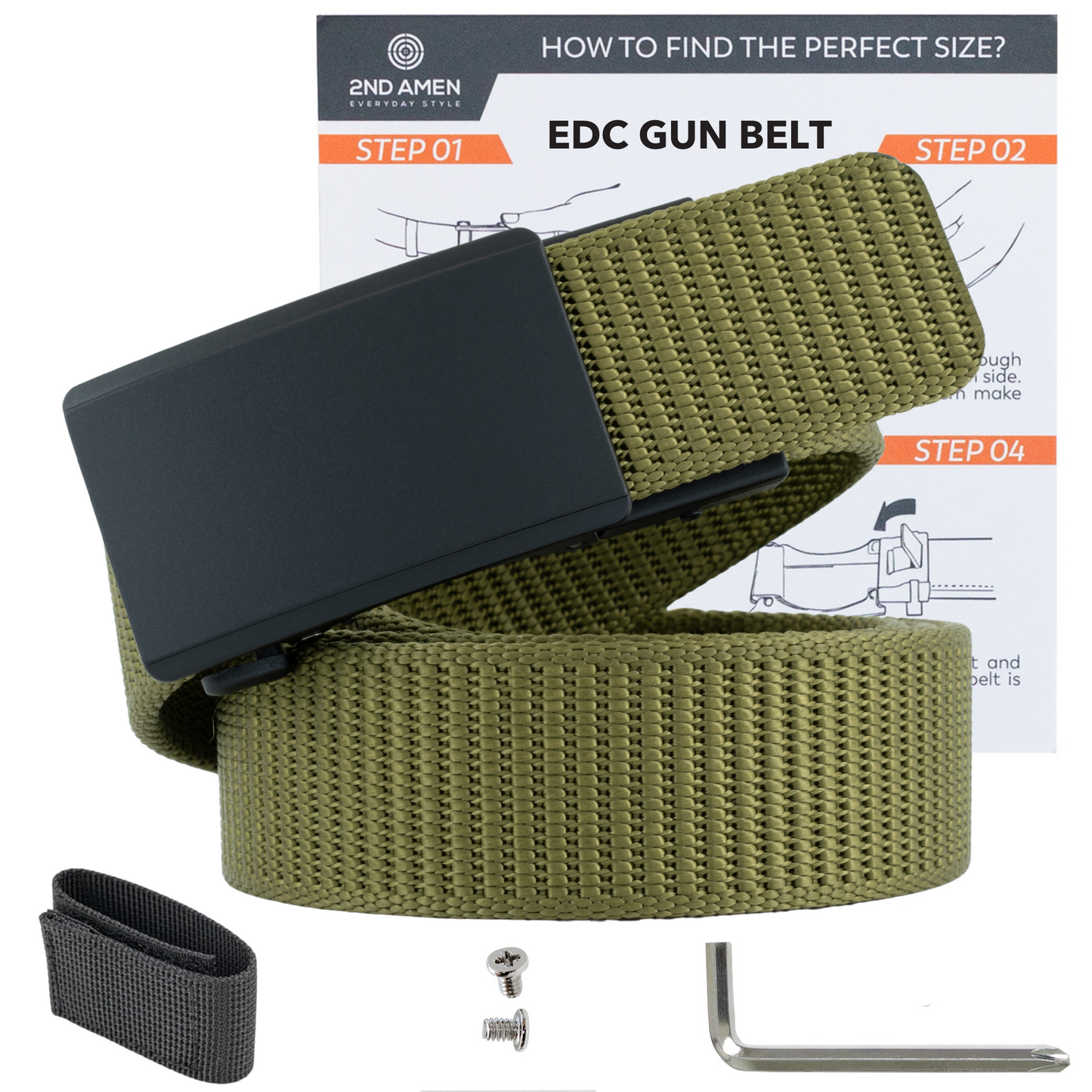 Force 1.0 EDC Belt 1.5" Width Ballistic Nylon for Everyday Carry