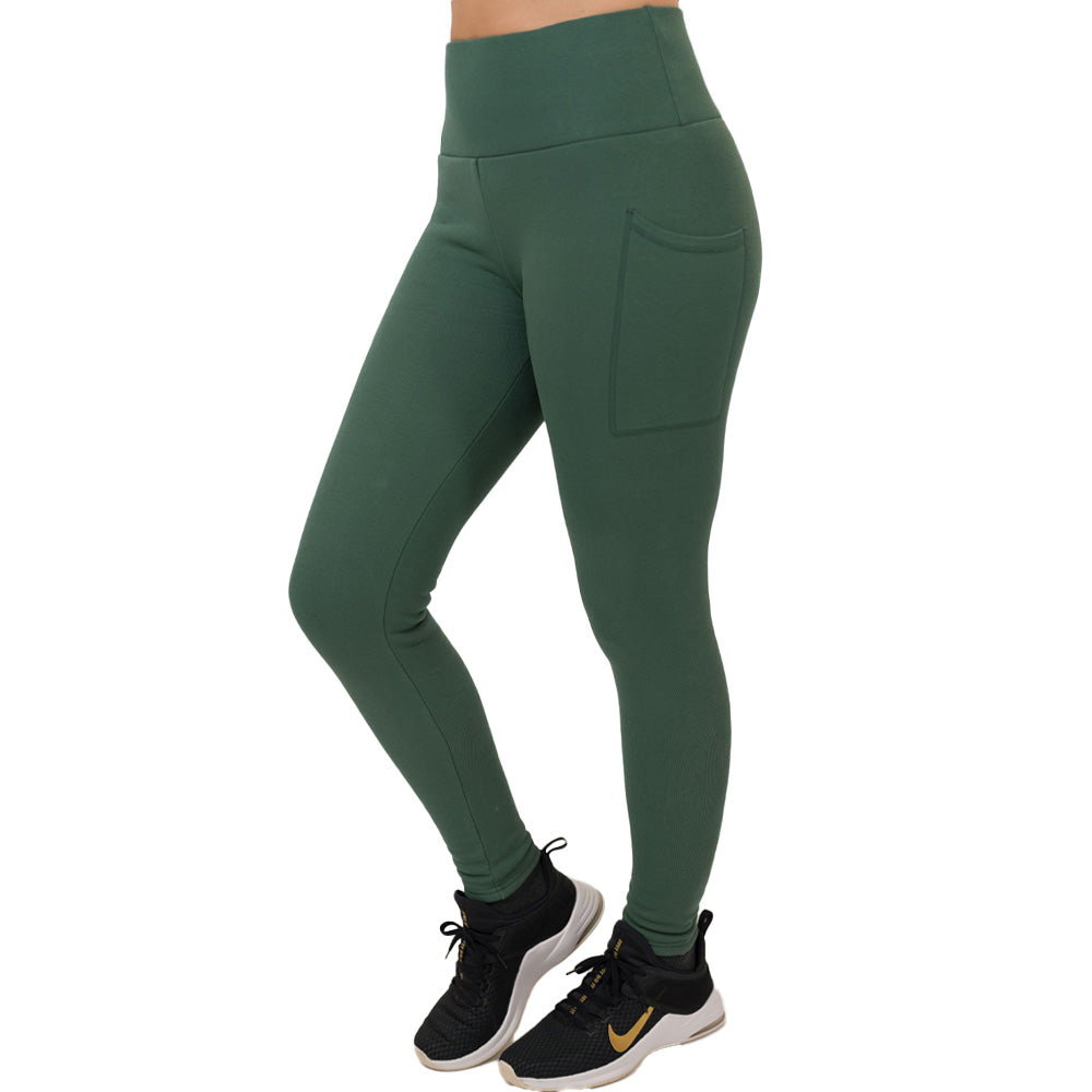 Fleece Lined Leggings | Hunter Green