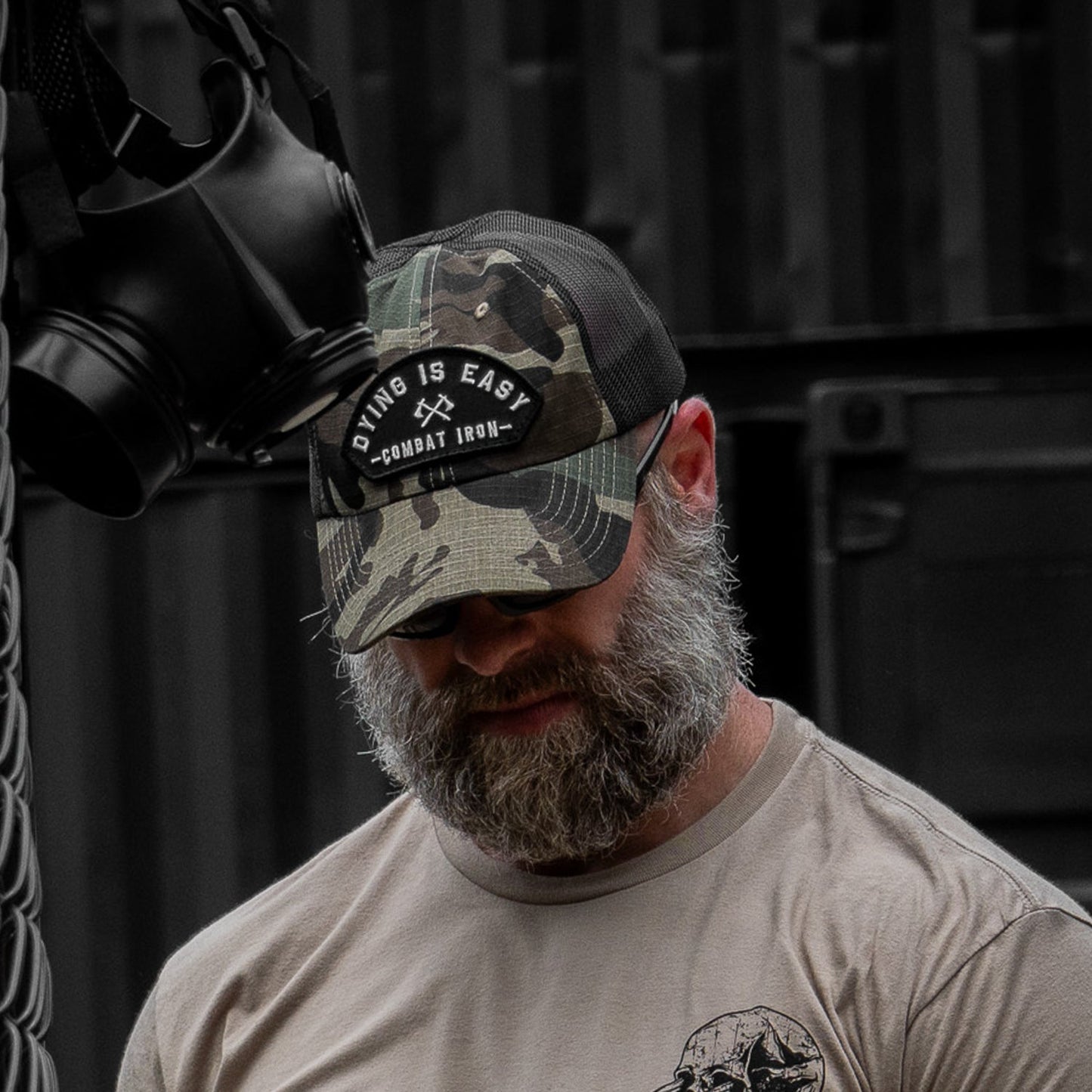 Dying Is Easy Arched Patch Tactical Ripstop Mesh Snapback Hat