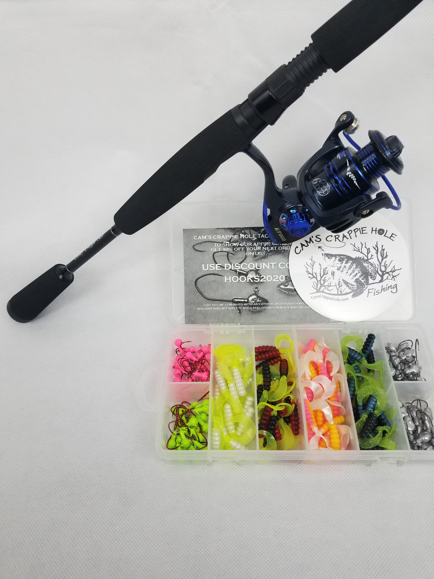 Cam's Complete 6'6" (6 BB Ball Bearing Reel) Magic Stix Curly Tail Combo  Special