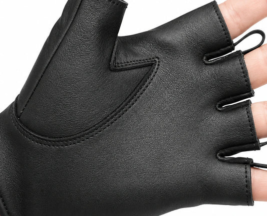 White Fingerless Ventilated Gloves