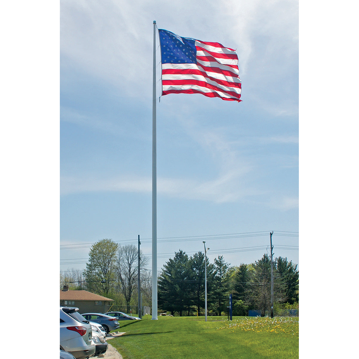 Aluminum Flagpole with Internal Cable Winch | Heavy-Duty, Made in USA, Lifetime Warranty