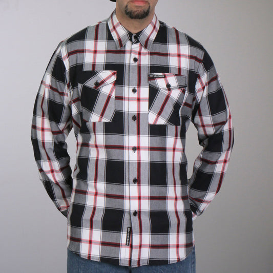 Hot Leathers Men's 'Chrome Riot' Mult/Color Cotton Flannel Shirt - Button Front - Riding/Casual/ Work Wear - FLM2003