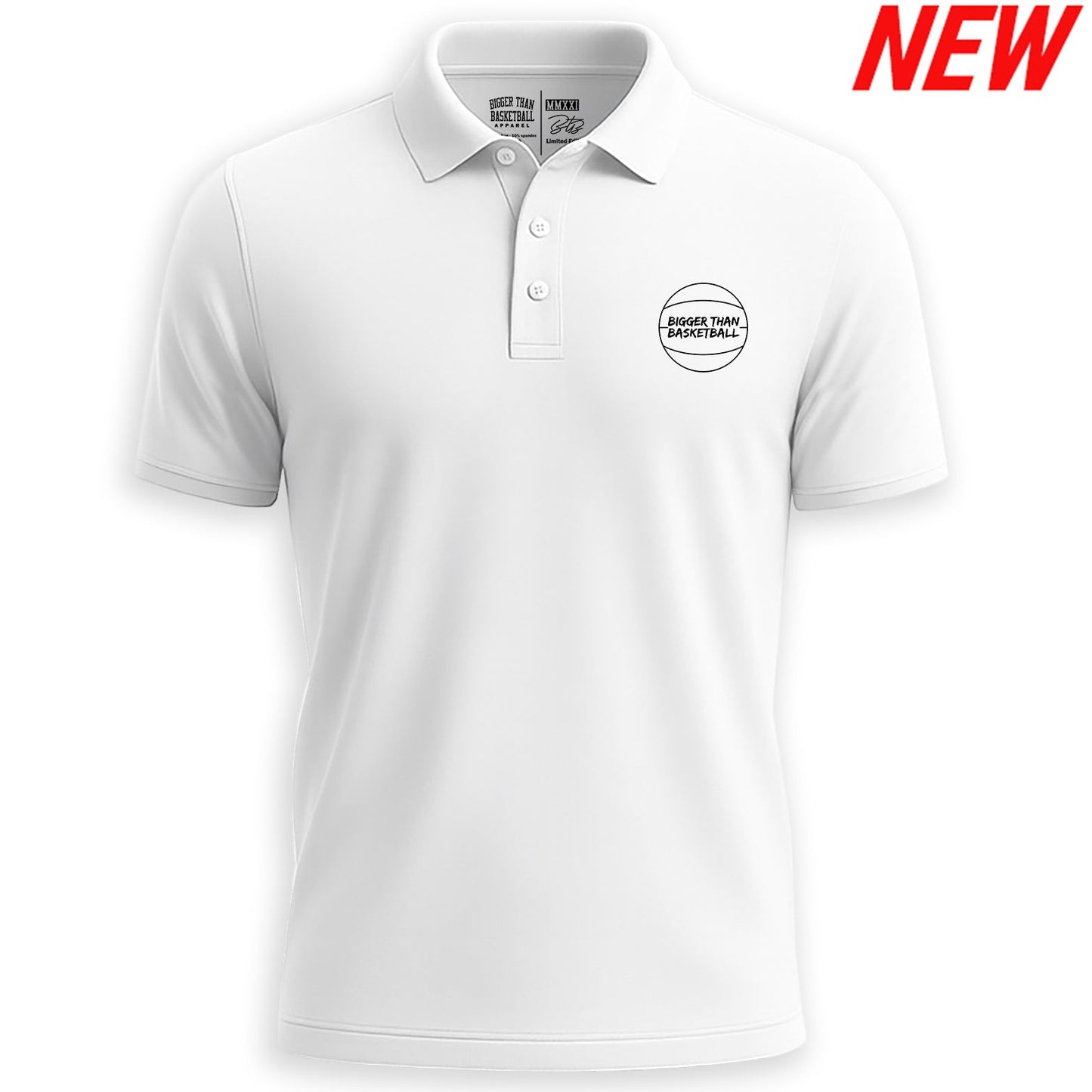 Bigger Than Basketball - Polo - White