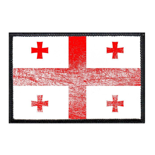 Georgian Flag - Distressed - Patch