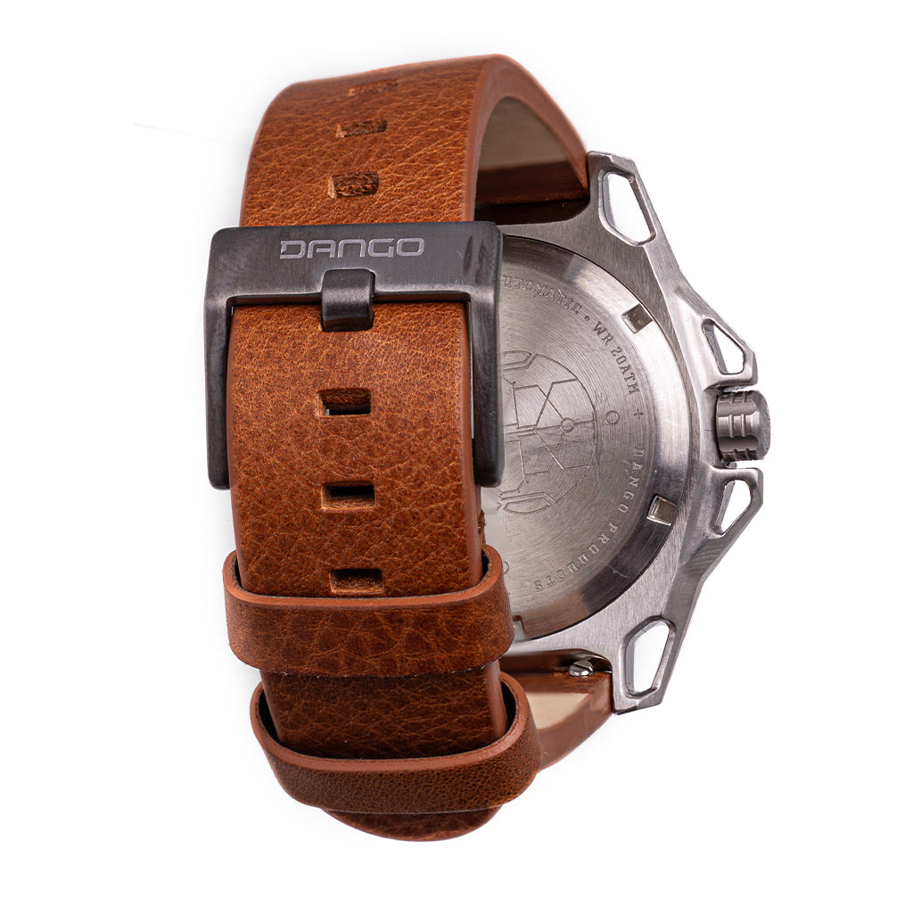 GMT-01 - Automatic GMT Watch with Italian Leather Strap