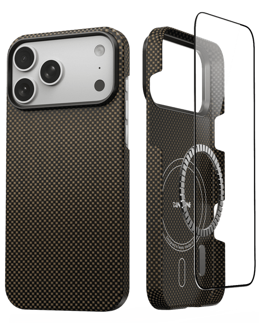 iPhone 17 Pro Max Case - Super Thin | Aramid Fiber | MagSafe - Brown|Black