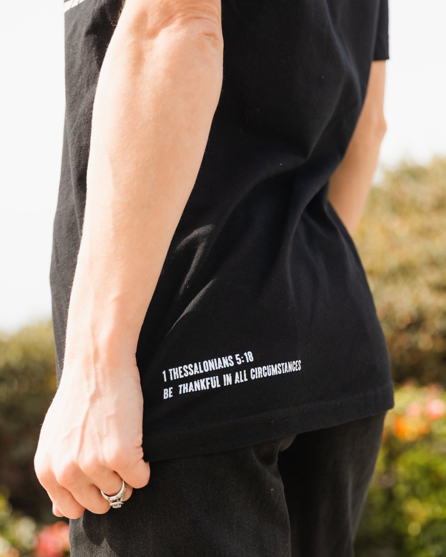 Gratitude Black Tee