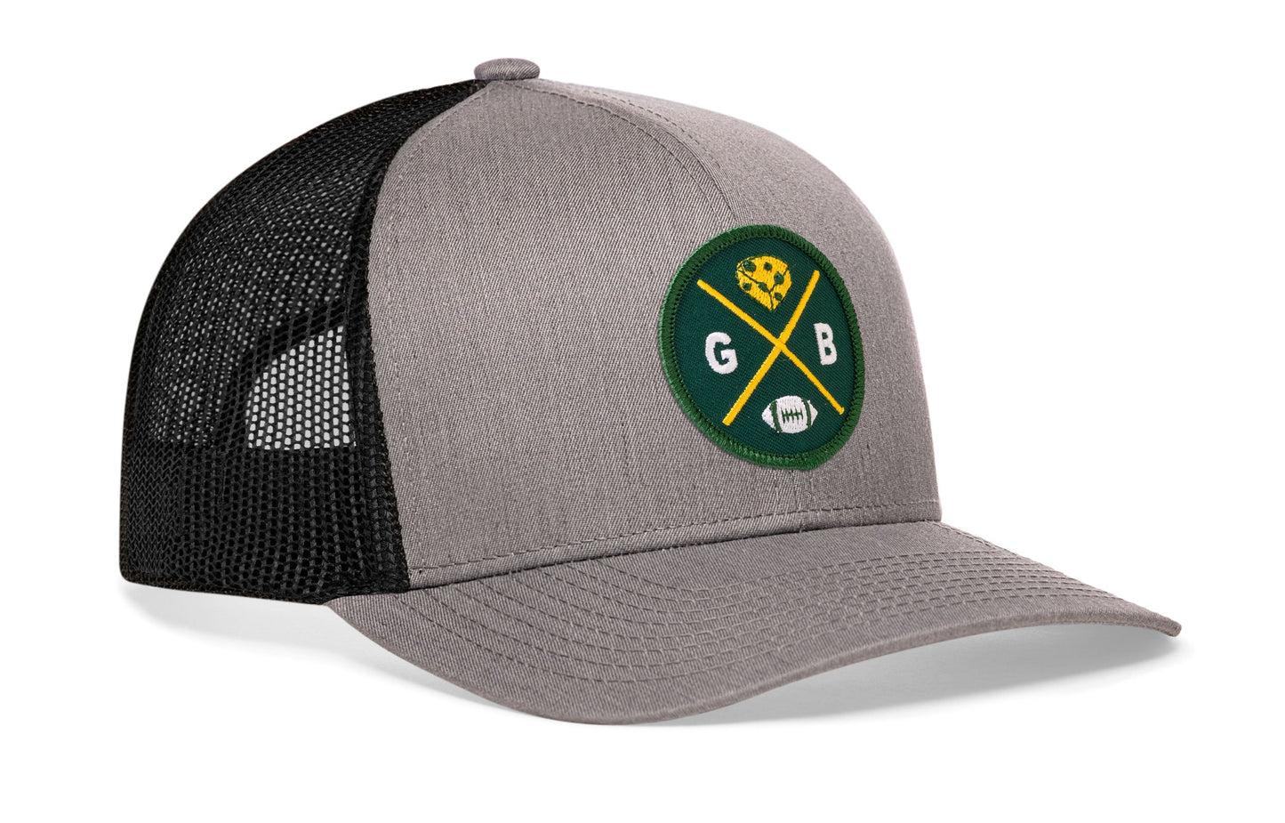Green Bay Football Trucker Hat  |  Cheese GB X Snapback
