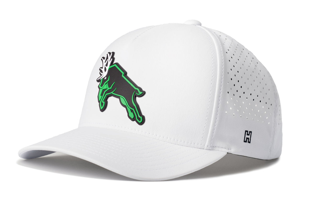 Green Buck Performance 5-Panel Hat  |  Stag Flexfit Snapback