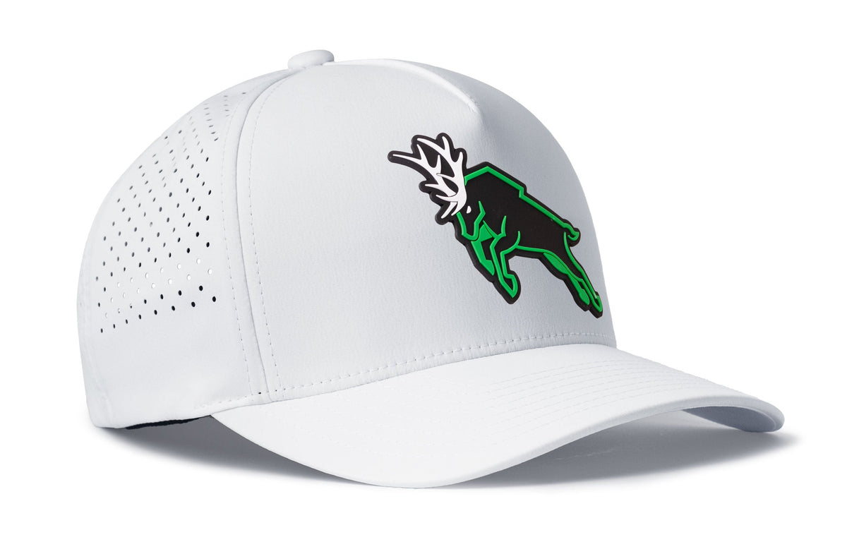 Green Buck Performance 5-Panel Hat  |  Stag Flexfit Snapback
