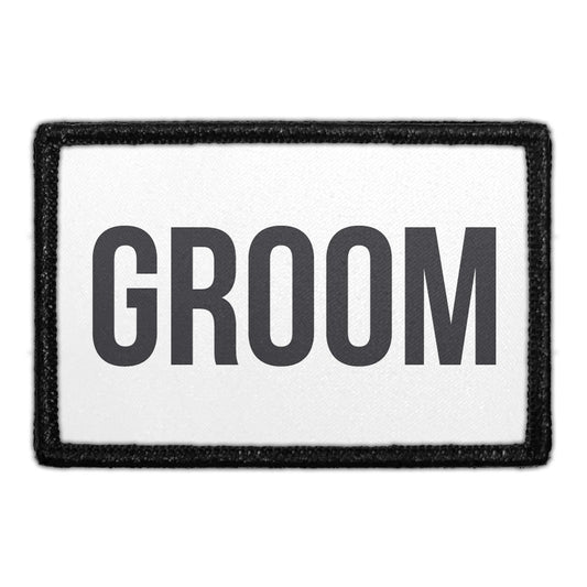 Groom - White - Removable Patch